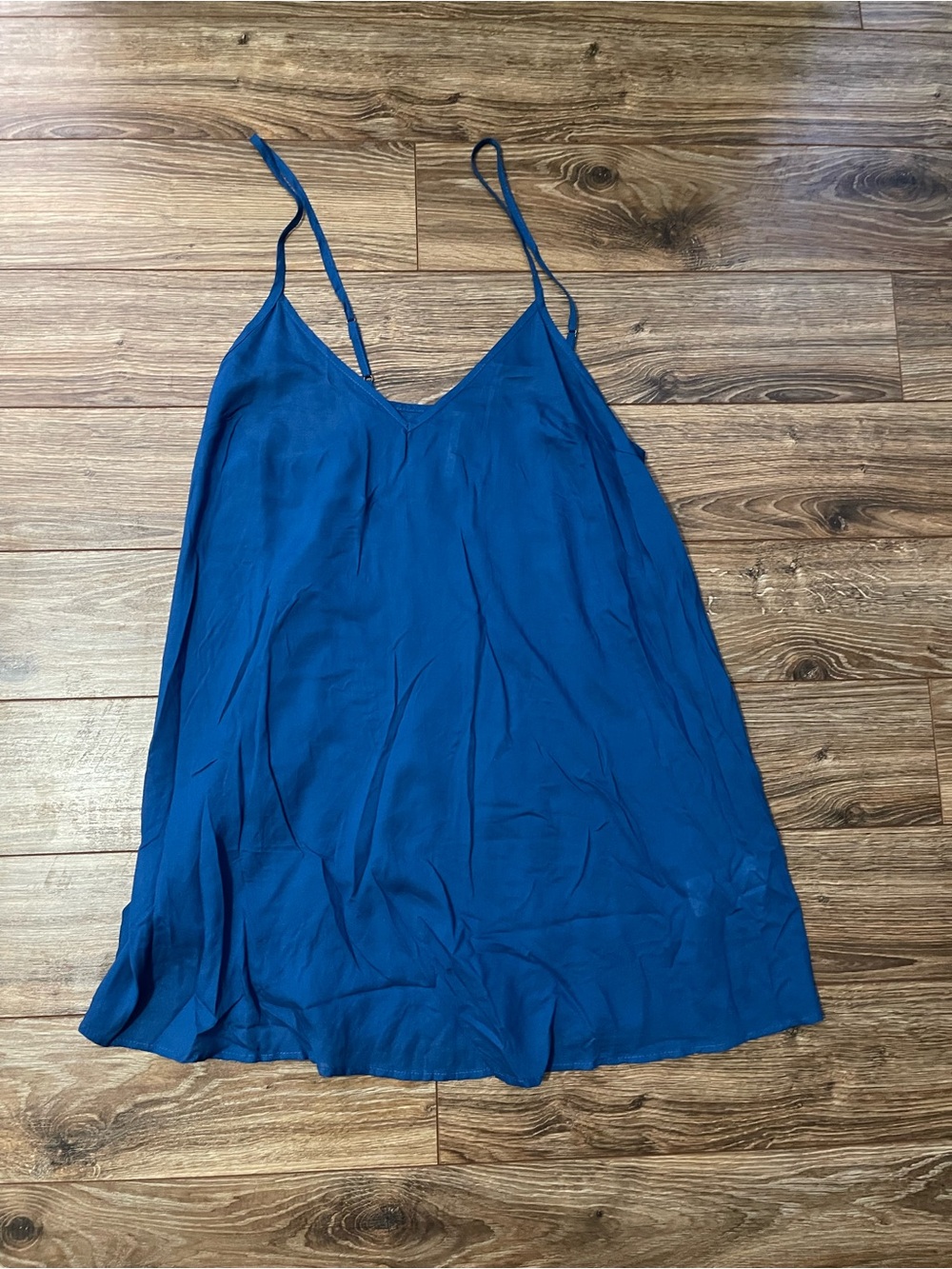 Free People Blue V-Neck Spaghetti Strap Camisole